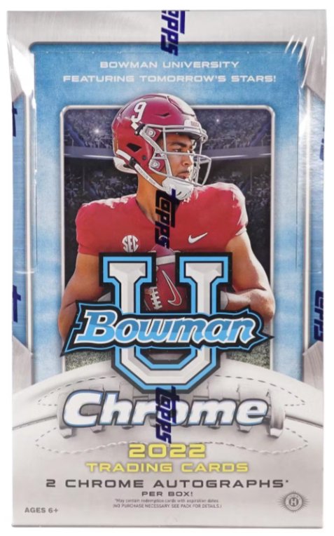2022 Bowman Chrome University Football Hobby Box
