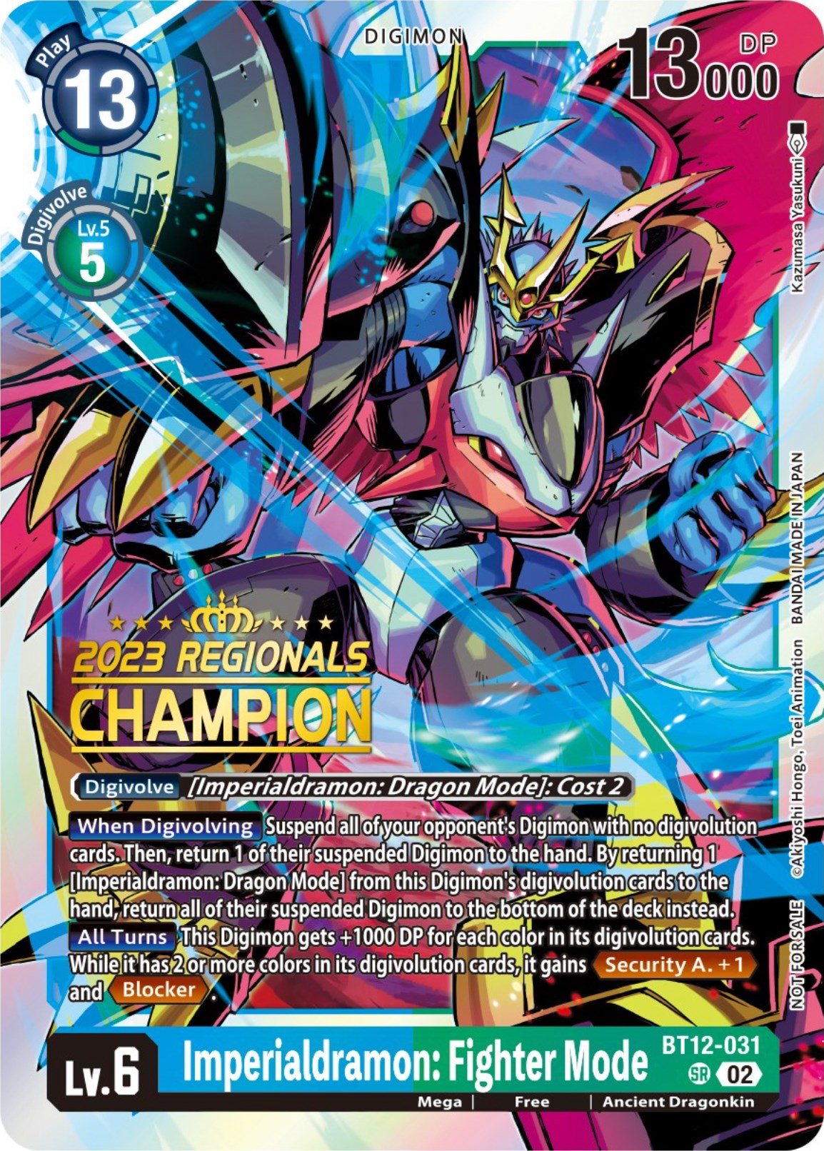 Imperialdramon: Fighter Mode (2023 Regionals Champion) [BT-12 - BT12-031 SR]