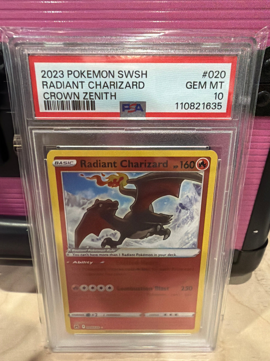 PSA 10 Pokemon Radiant Charizard Crown Zenith