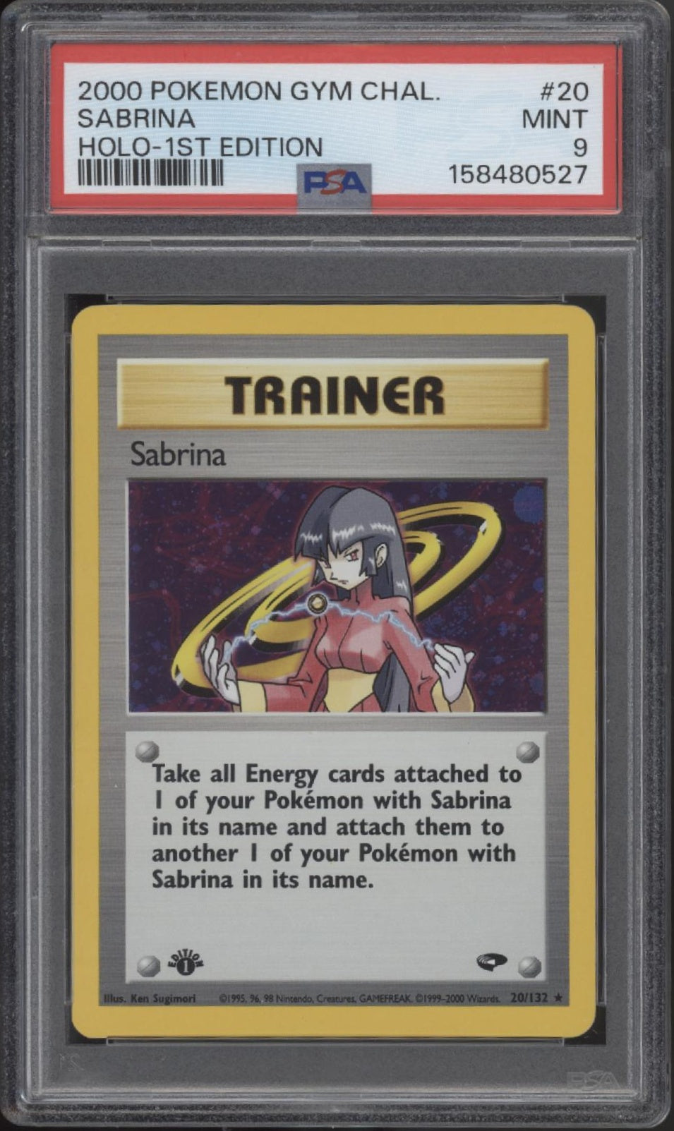 Sabrina Pokemon Gym Challenge Holo 1st Edition #20 PSA 9