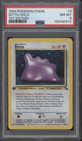 Ditto Pokemon Fossil Holo 1st Edition #3 PSA 8