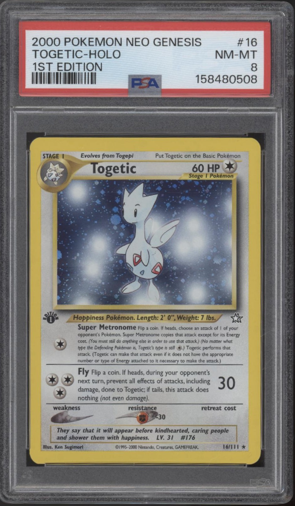 Togetic Pokemon Neo Genesis Holo 1st Edition #16 PSA 8 #1