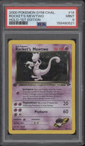 Rocket's Mewtwo Pokemon Gym Challenge Holo 1st Edition #14 PSA 9