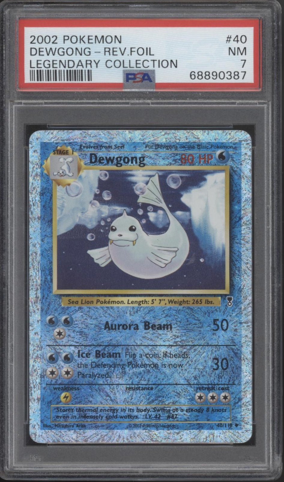 Dewgong Pokemon Legendary Collection Reverse Foil #40 PSA 7