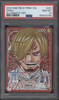 Sanji One Piece Card Game PRB01 Alternate Art #001 PSA 10