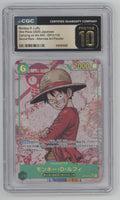 Monkey D Luffy One Piece Card Game OP13 Secret Rare Alt Art CGC 10 Pristine