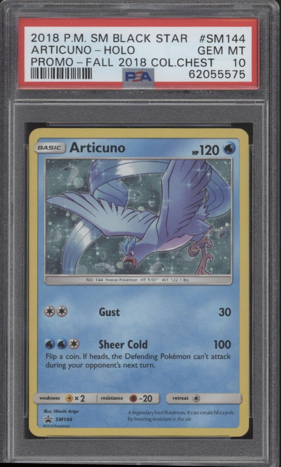 Articuno Pokemon Fall 2018 Collector Chest Holo Promo #SM144 PSA 10 #2