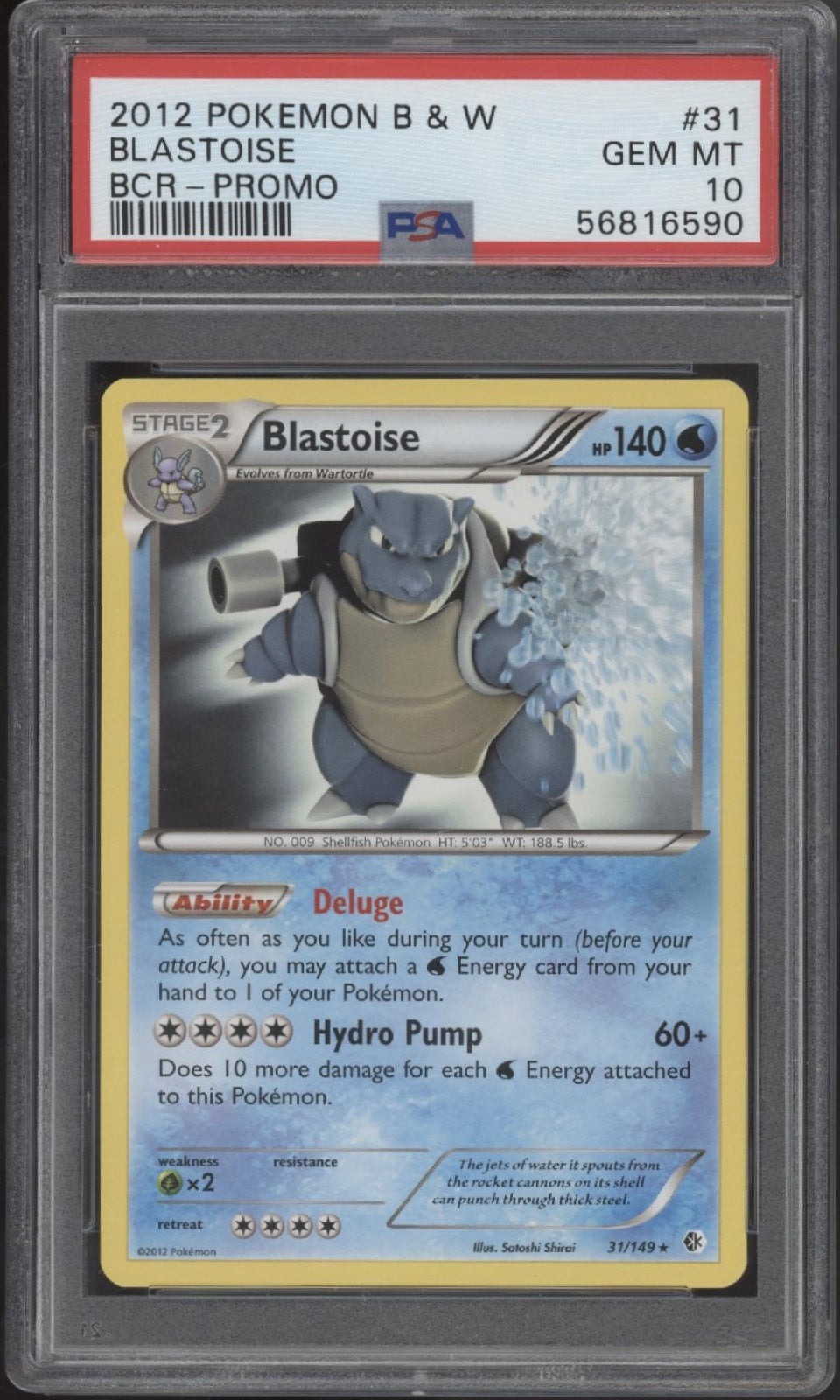 Blastoise Pokemon Boundaries Crossed Promo #31 PSA 10