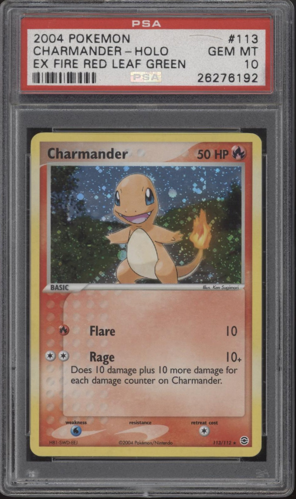 Charmander Pokemon Fire Red Leaf Green Holo #113 PSA 10 #2