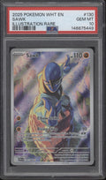 Sawk Pokemon White Flare Illustration Rare #130 PSA 10
