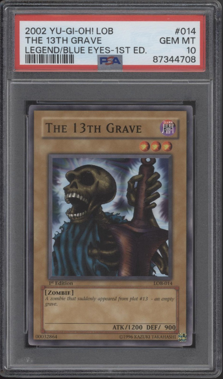 The 13th Grave Yu-Gi-Oh! LOB 1st Edition #014 PSA 10