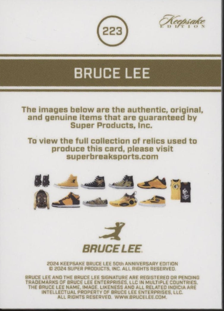 Bruce Lee 2024 Keepsake Edition Authentic Relic 1/1 #223
