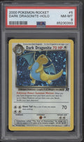 Dark Dragonite Pokemon Team Rocket Holo #5 PSA 8