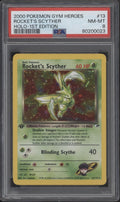 Rocket's Scyther Pokemon Gym Heroes Holo 1st Edition #13 PSA 8