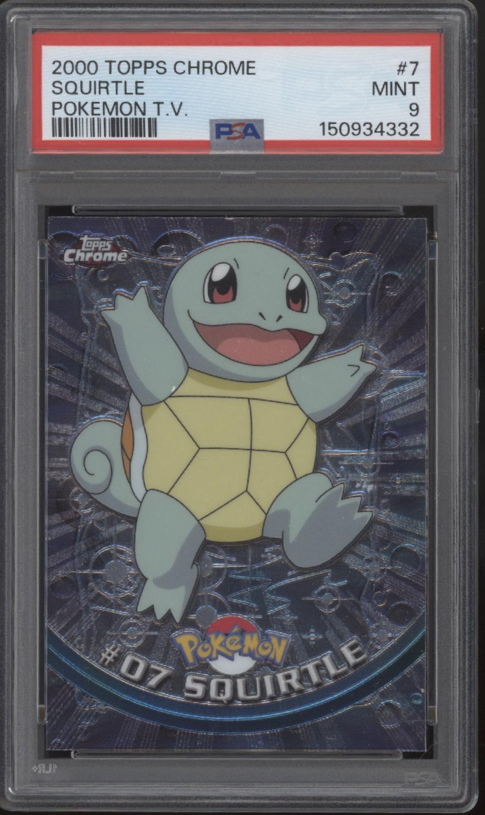 Squirtle Topps Chrome Pokemon TV #7 PSA 9