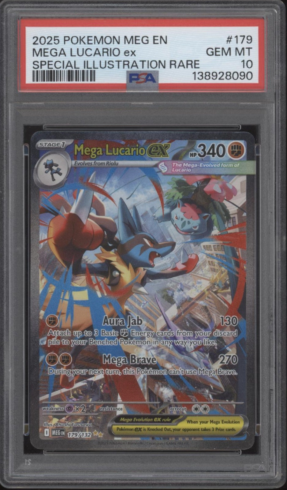 Mega Lucario ex Pokemon Mega Evolution Special Illustration Rare #179 PSA 10 #1