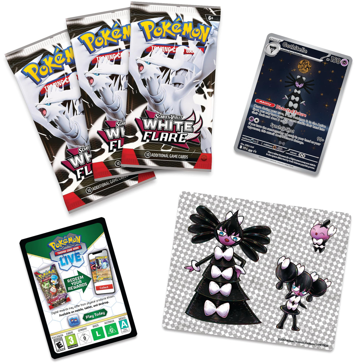Pokemon TCG Scarlet & Violet 10.5 White Flare Tech Sticker Blister