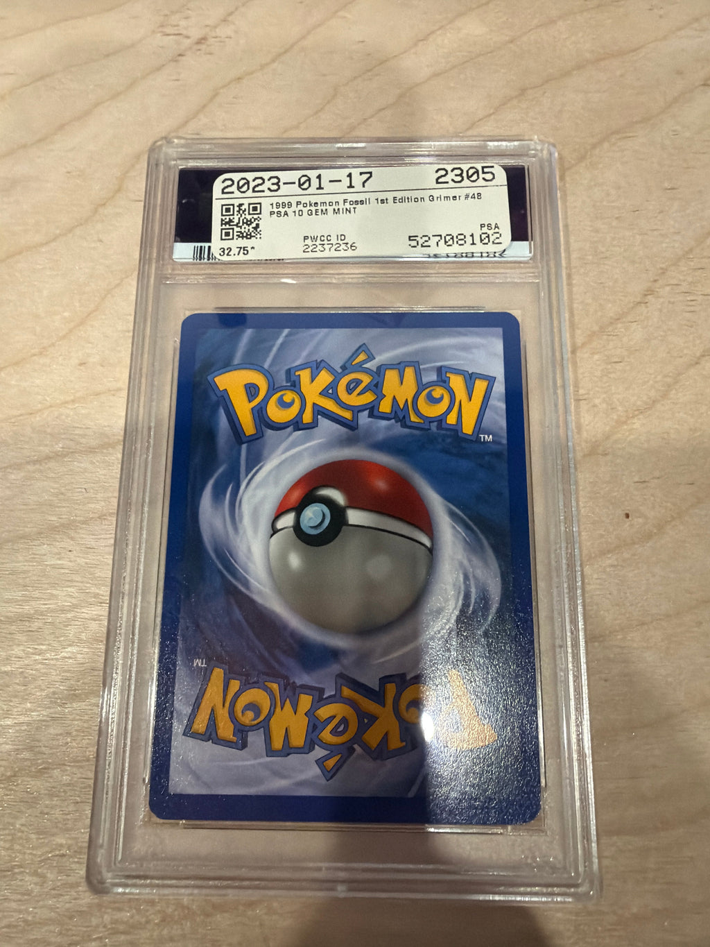 PSA 10 1999 Pokemon Grimer 1st Edition Fossil