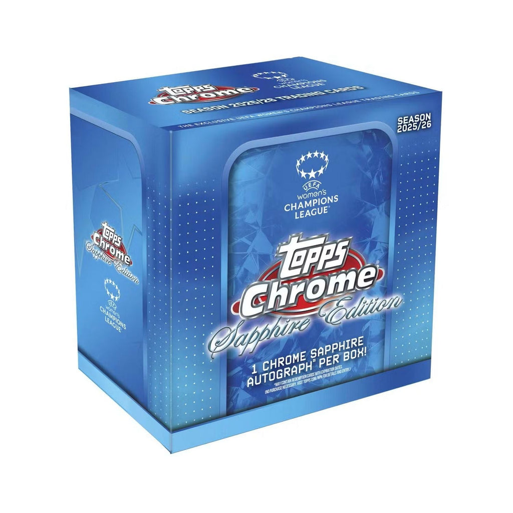 2025-26 Topps Chrome Women's UEFA Champions League Soccer Sapphire Edition Box