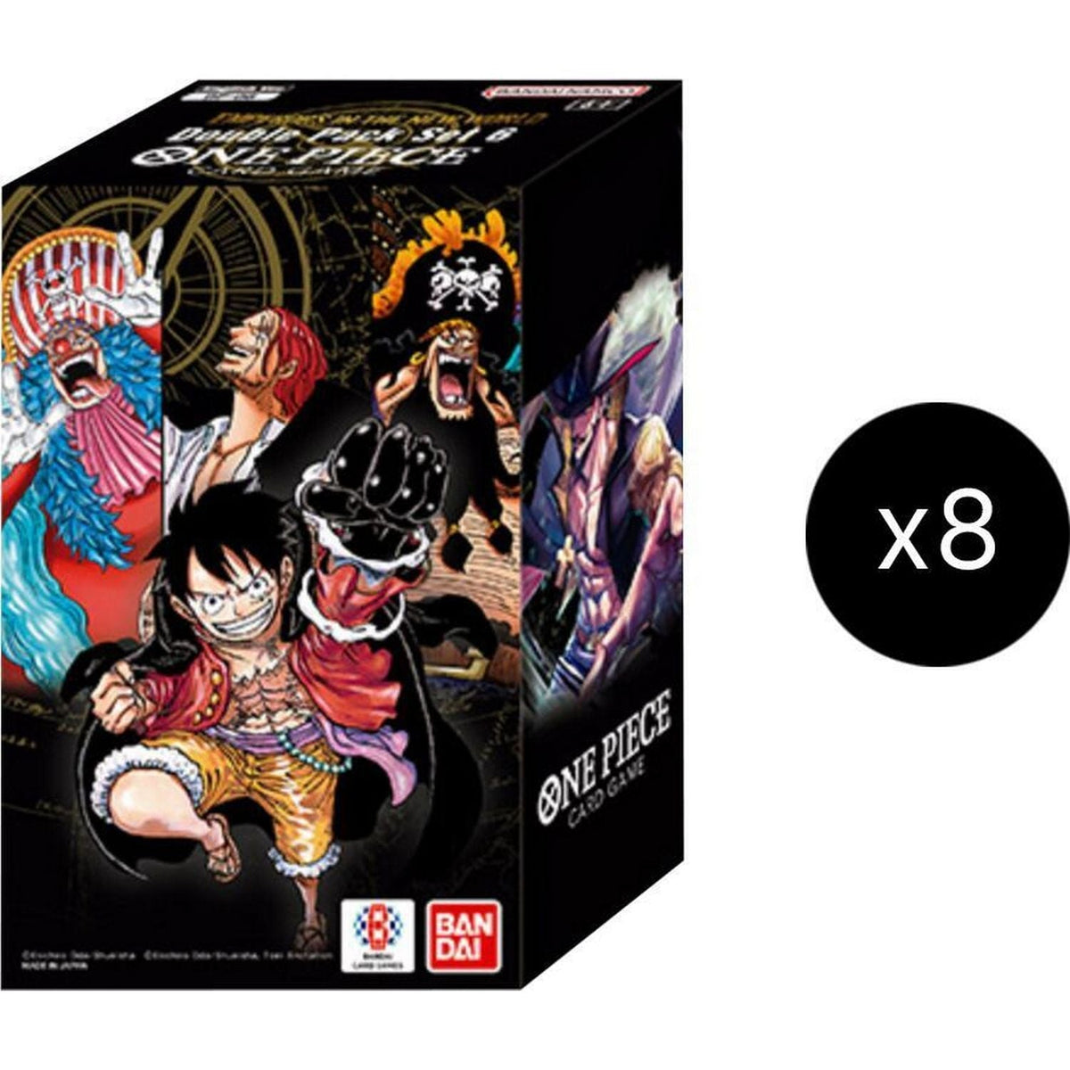 One Piece TCG: Emperors in the New World Double Pack Display of 8 [DP-06]