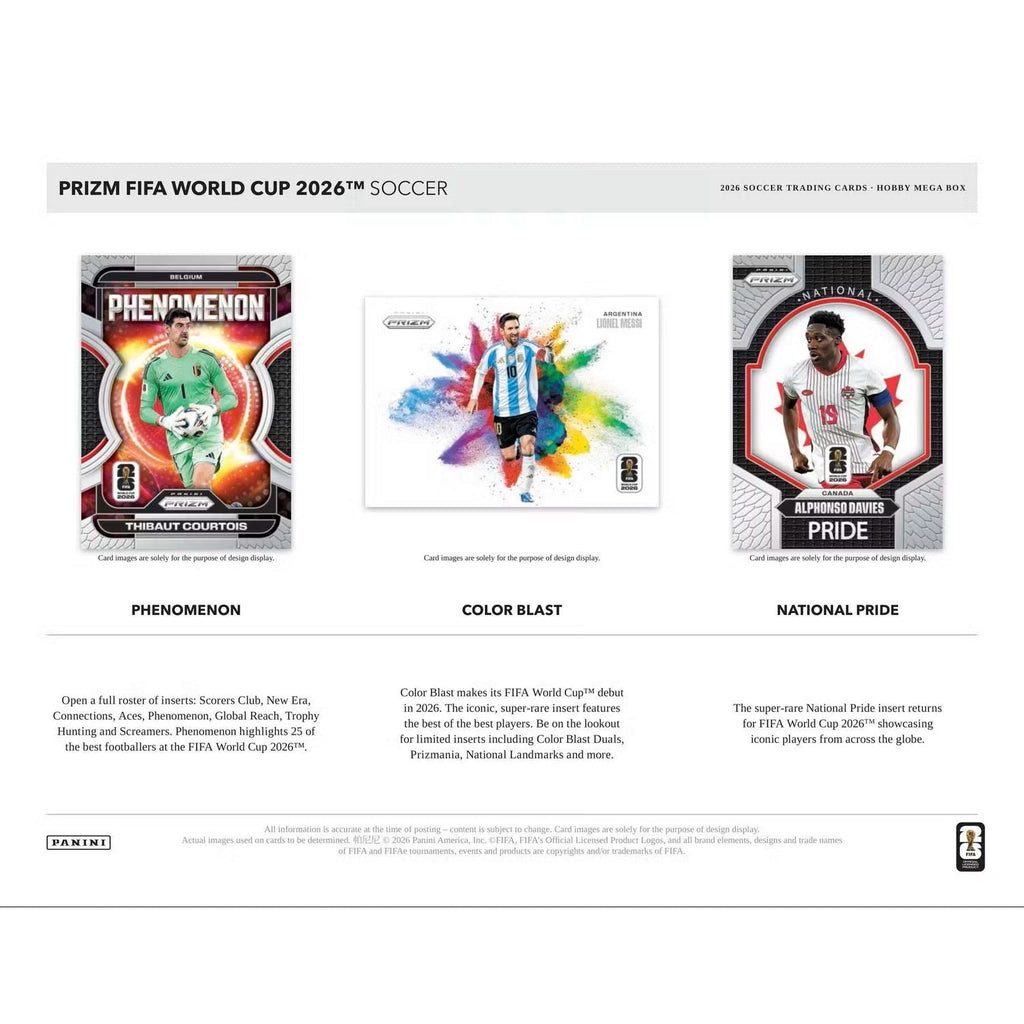 2026 Panini Prizm FIFA World Cup Soccer Hobby Mega Box