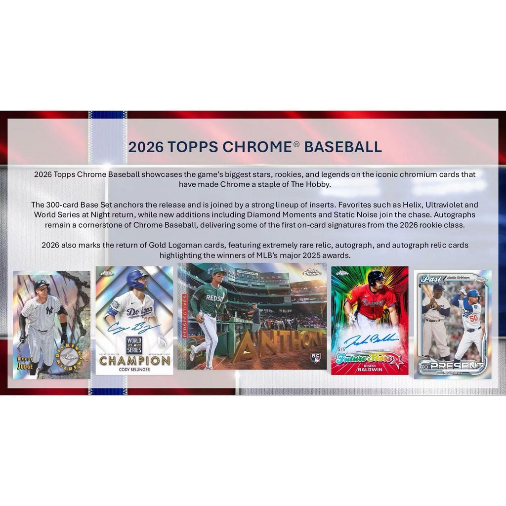 2026 Topps Chrome Baseball Jumbo Box
