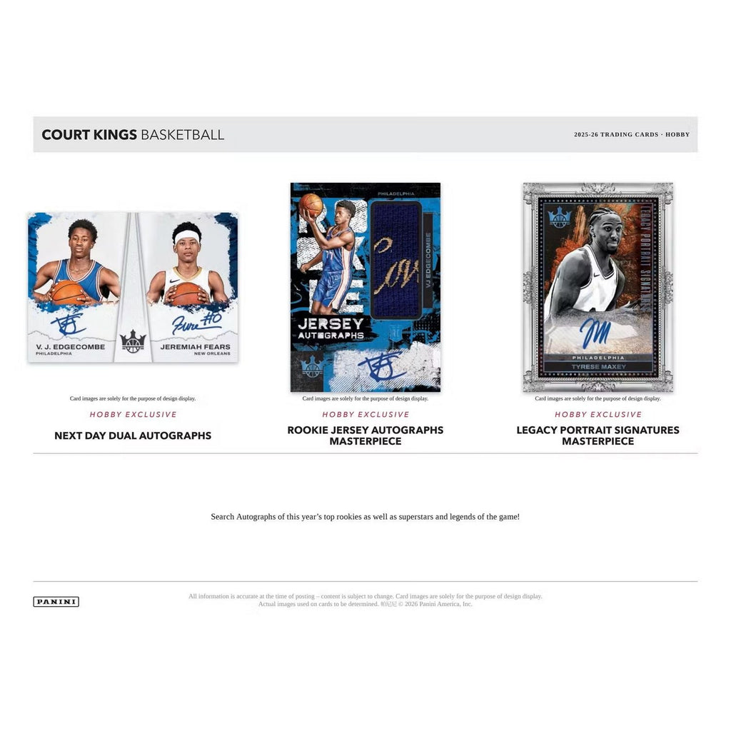 2025-26 Panini Court Kings Basketball Hobby Box