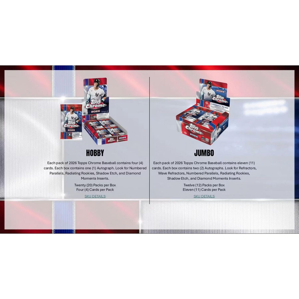 2026 Topps Chrome Baseball Jumbo Box