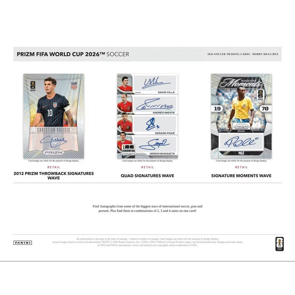 2026 Panini Prizm FIFA World Cup Soccer Hobby Mega Box
