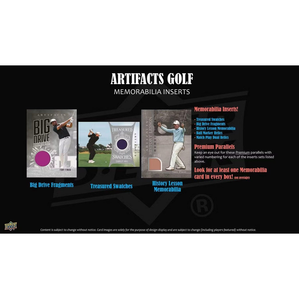 2026 Upper Deck Artifacts Golf Hobby Box *Contact Us To Order*
