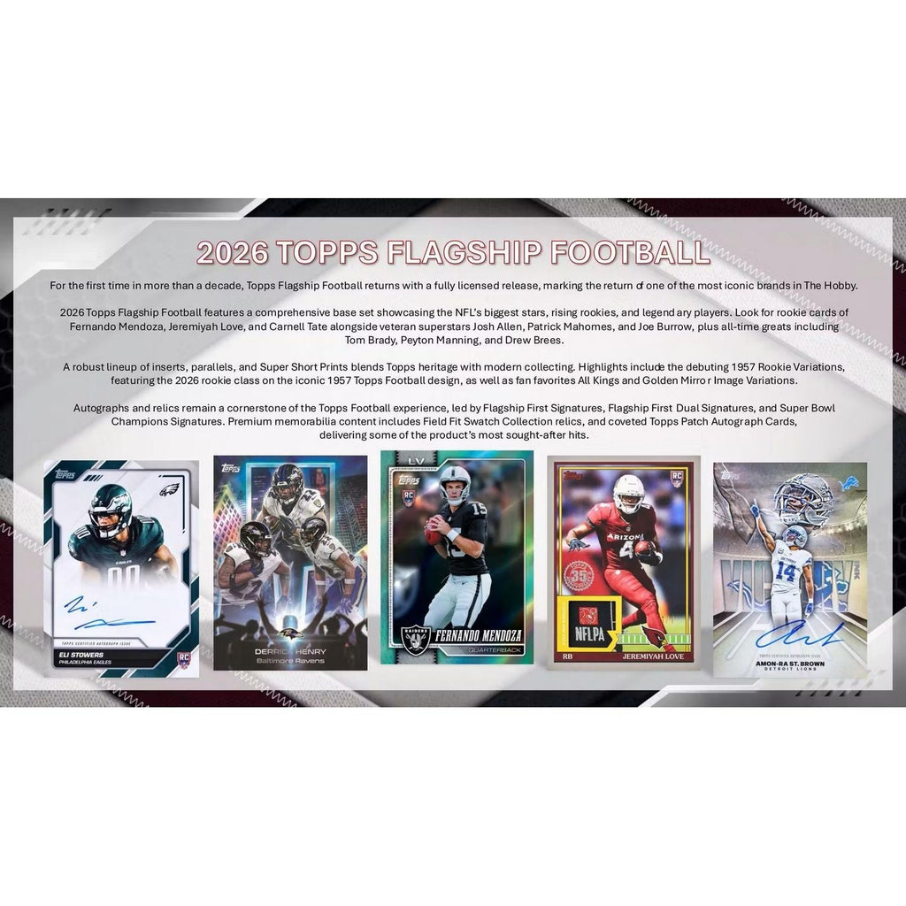 2026 Topps Flagship Football Jumbo Box
