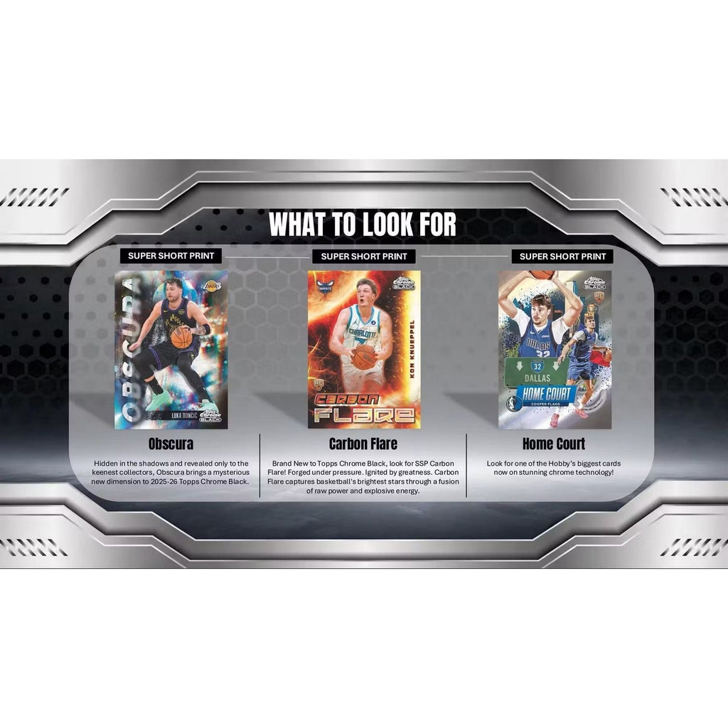 2025-26 Topps Chrome Black Basketball Hobby Box