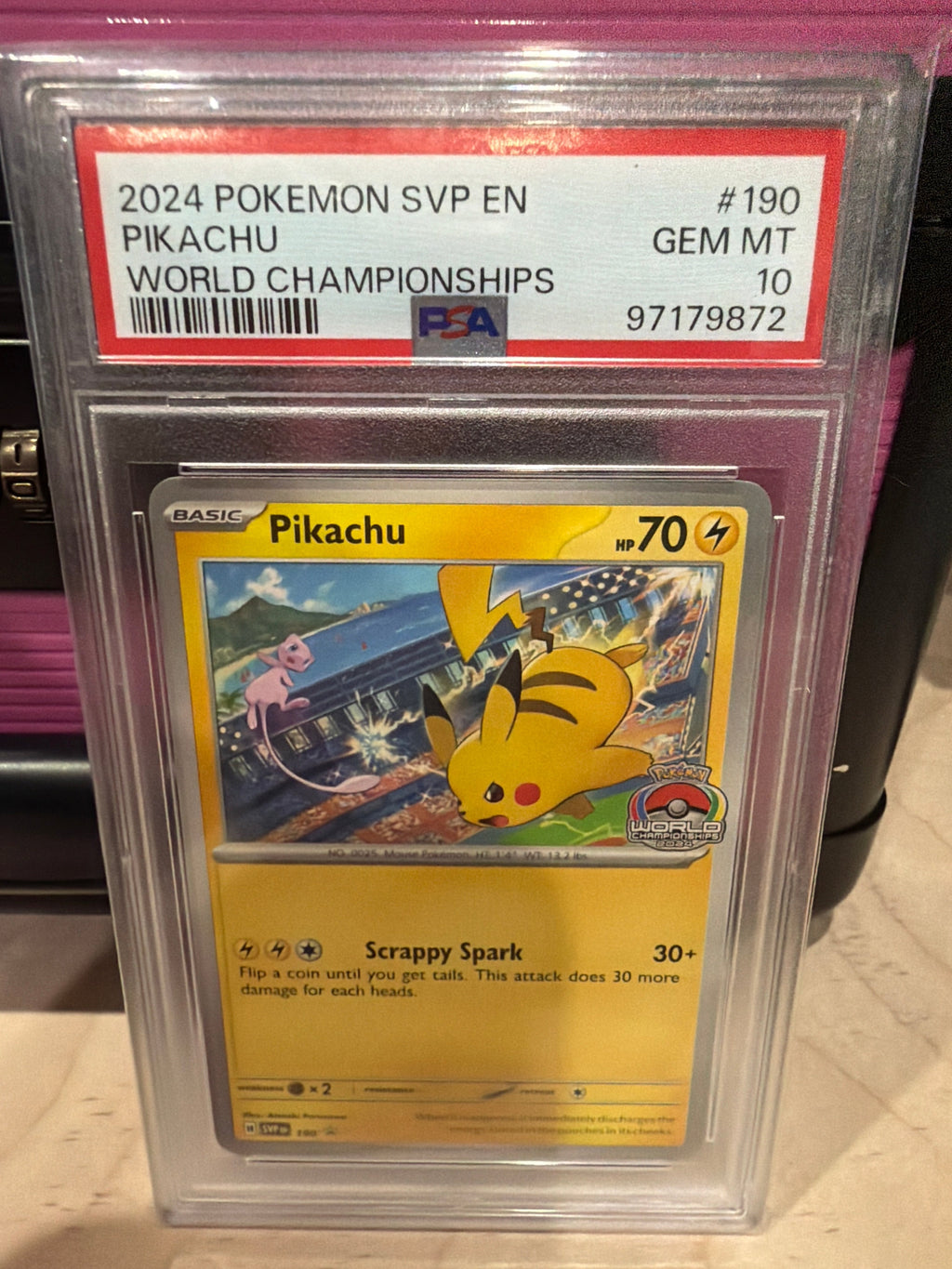 PSA 10 Pikachu 2024 World Championships SVP 190