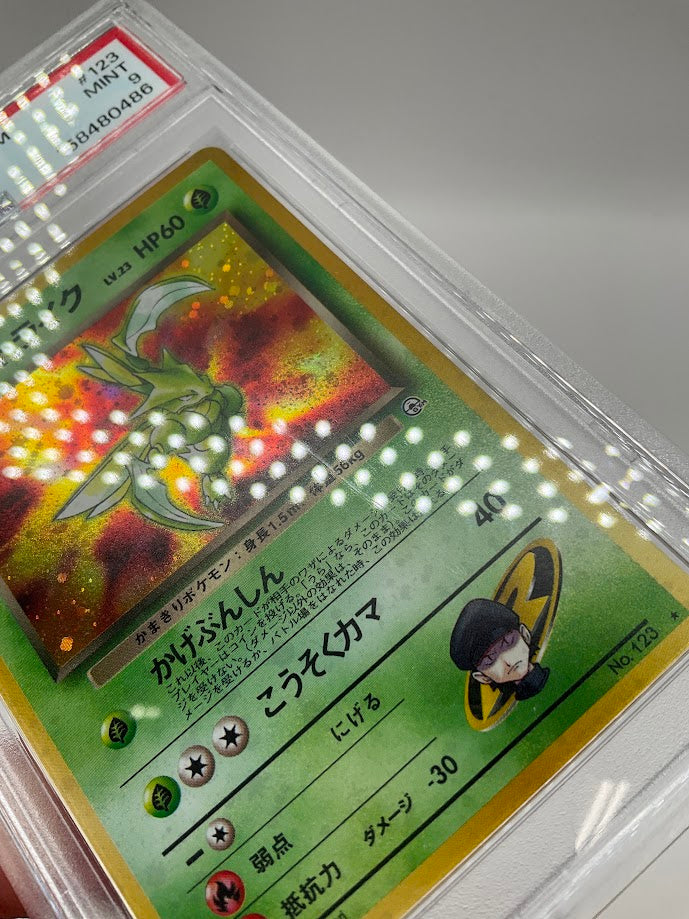 Rocket's Scyther Pokemon Gym Holo Japanese #123 PSA 9