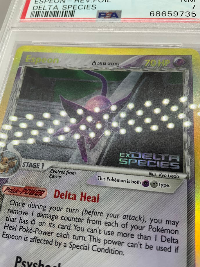 Espeon Pokemon Delta Species Reverse Holo #4 PSA 7