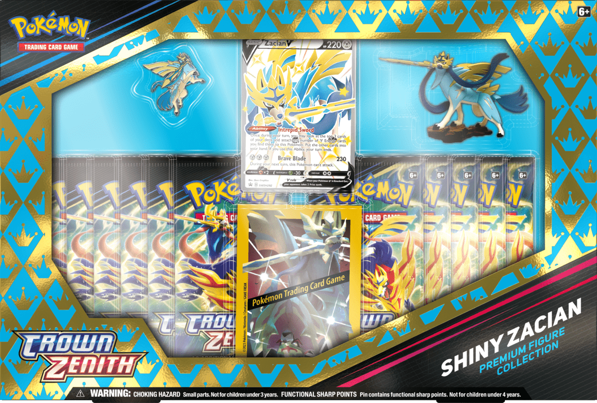 Pokemon - TCG - Crown Zenith Shiny Zacian/Zamazenta Figure Box