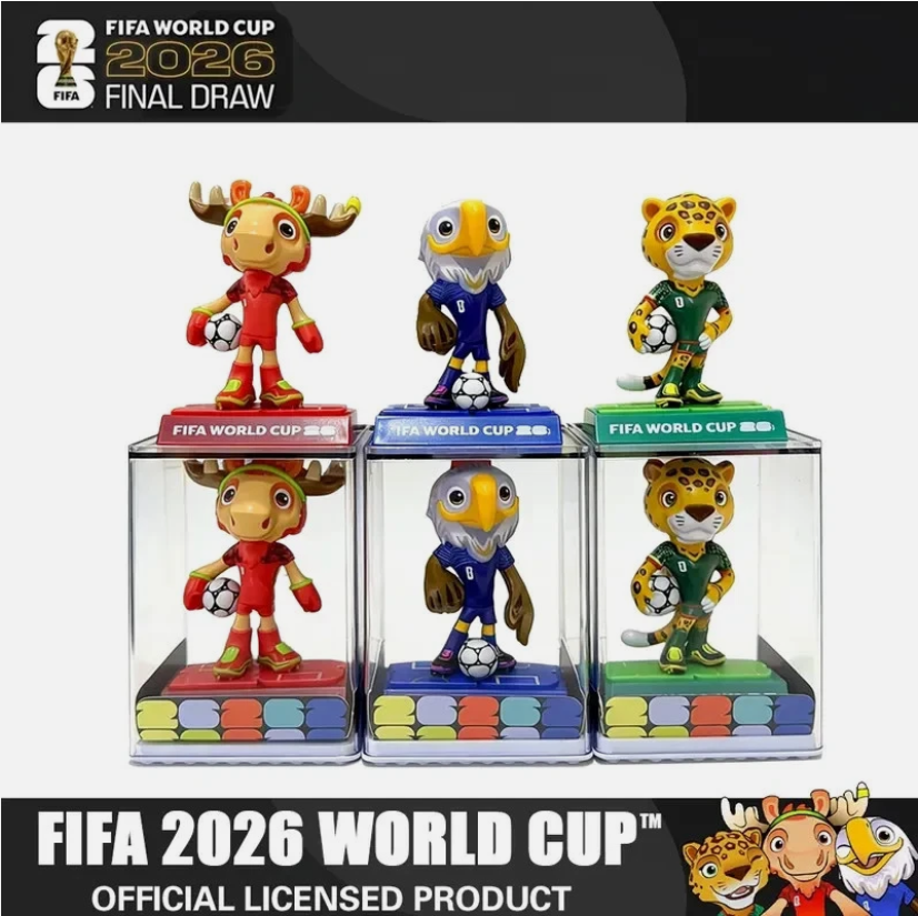 FIFA World Cup 2026™ Official Mascot Figurine with Standard Base 9cm Complete Set of 3 (Clutch (Eagle), Maple (Moose), and Zayu (Jaguar)) Brand New Sealed