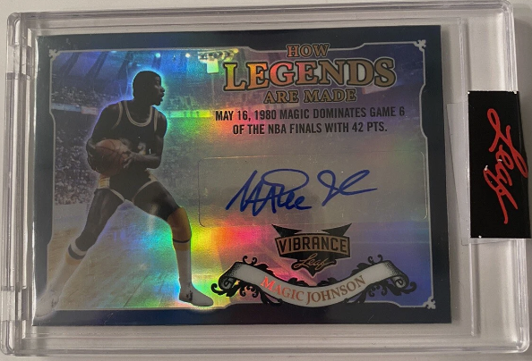 Magic Johnson - Autographed Signed Auto Memorabilia Card - Sports Card Single (Randomly Selected, May Not Be Pictured)