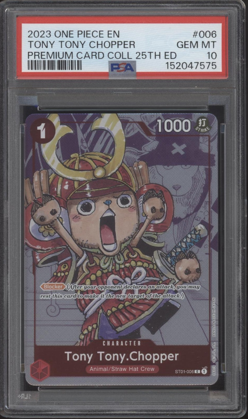 One Piece Card Game Premium Card Collection 25th Edition Sequential PSA 10 Set