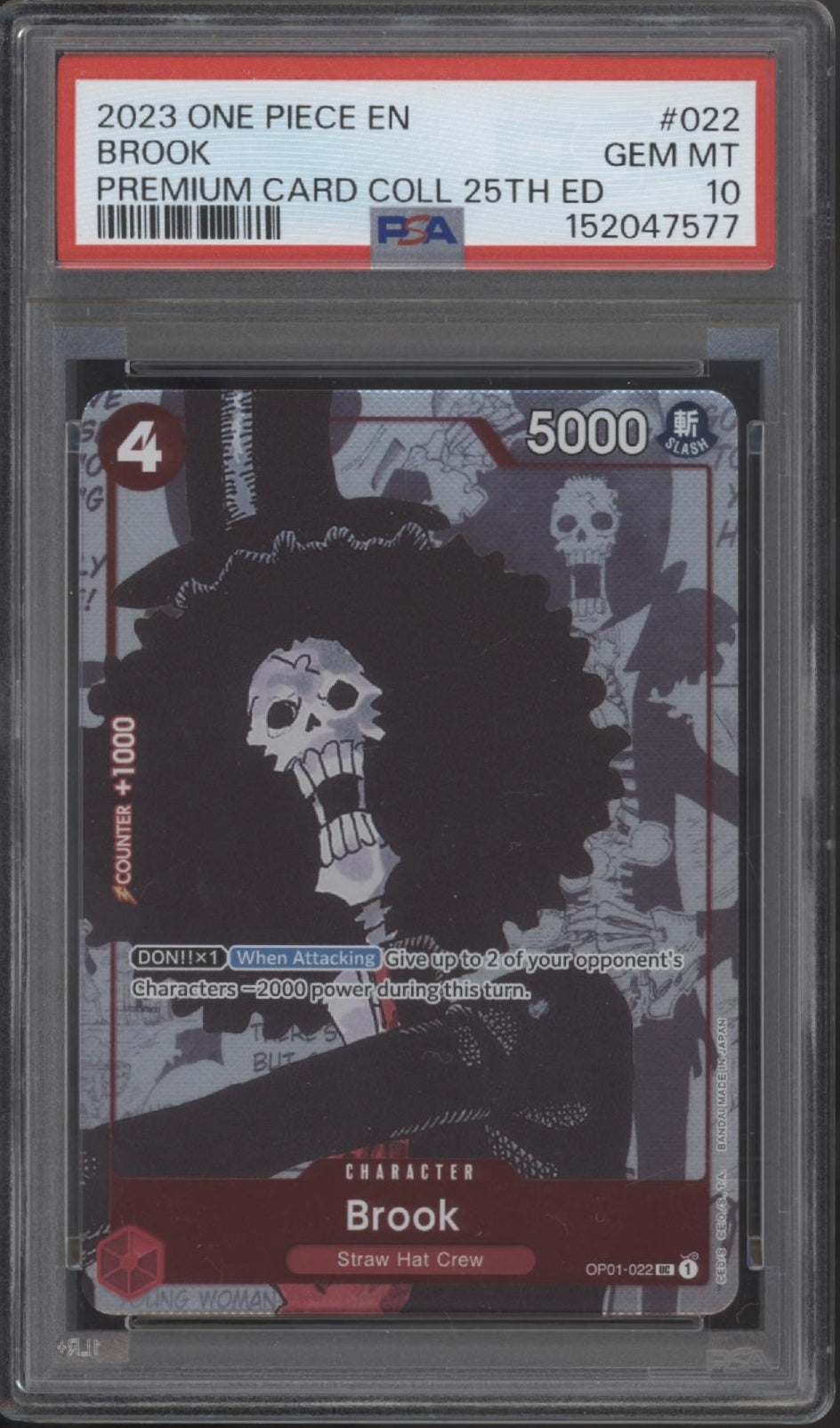 One Piece Card Game Premium Card Collection 25th Edition Sequential PSA 10 Set