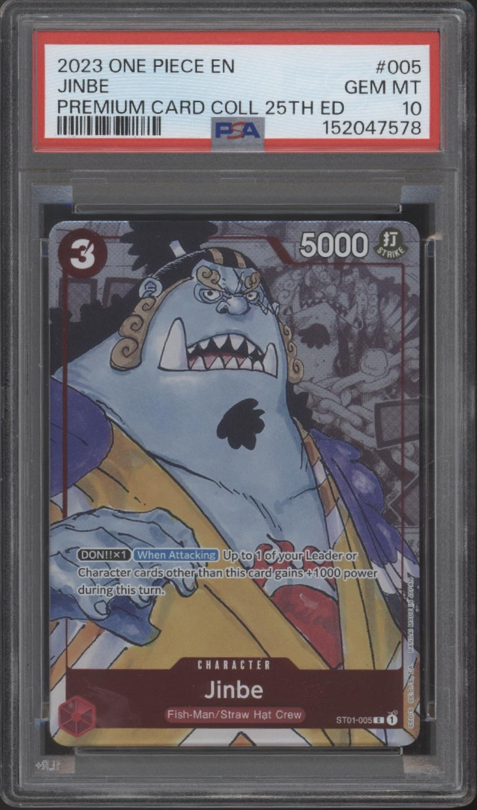 One Piece Card Game Premium Card Collection 25th Edition Sequential PSA 10 Set