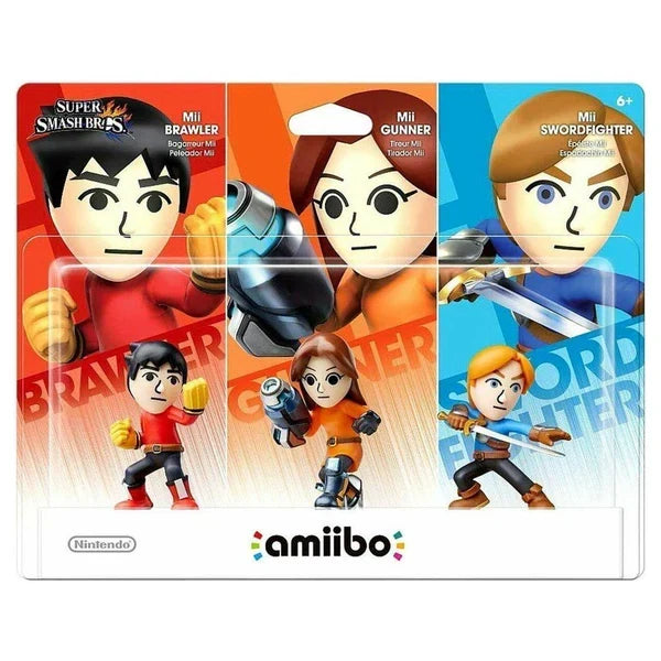 Nintendo Amiibo Super Smash Bros. - 3 Pack Mii Brawler / Mii Gunner / Mii Swordfighter